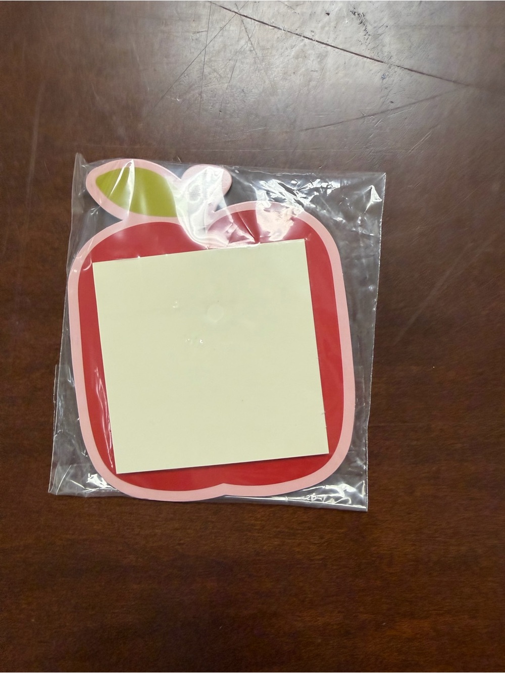 Apple-Shaped Red Sticky Note Pads - Packable Desk Notes
